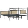 vidaXL Bed Frame Sonoma Oak Engineered wood and steel Double Bed Frame