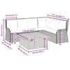 vidaXL Garden Lounge Set Grey, Dark grey, Brown