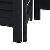 vidaXL Room Divider 6 Panels Black Solid Wood Paulownia