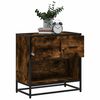 vidaXL Bedside Cabinet Smoked oak Engineered wood, Metal Medium