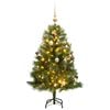 vidaXL Artificial Hinged Christmas Tree Green PVC, PE, Metal Medium