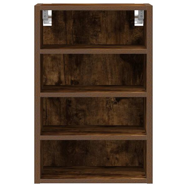 vidaXL Hanging Cabinet Smoked Oak Engineered Wood Medium Hanging Cabinet