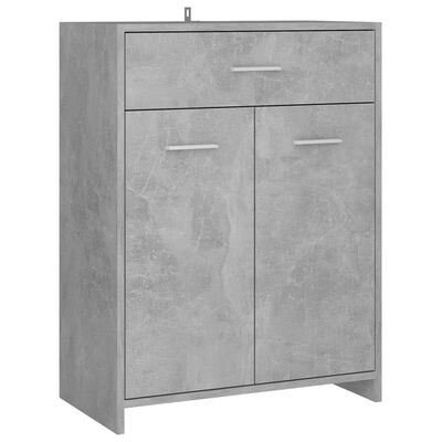 vidaXL Bathroom Cabinet Concrete Gray 23.6"x13"x31.5" Engineered Wood