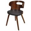 vidaXL Dining Chair Set of 4 Brown Plywood Standard Ergonomic