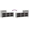 vidaXL Shoe Cabinet Grey Sonoma 40.2x14.2x23.6" Engineered Wood