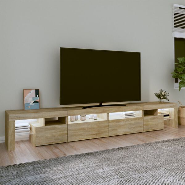 vidaXL TV Cabinet Sonoma Oak Engineered Wood Large TV Cabinet