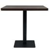 vidaXL Bistro Table Dark Ash MDF and Steel 31.5x31.5x29.5 in Simple