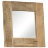 vidaXL Mirror Natural Wood Solid mango wood frame, Glass 19.7x19.7 in