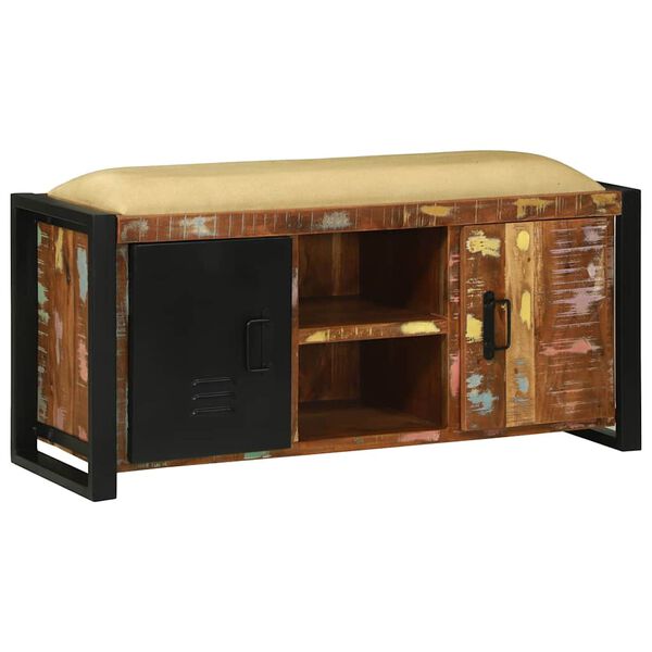vidaXL Bench Cabinet Multicolour Solid Reclaim wood