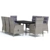 vidaXL Garden Dining Set Grey and Black
