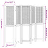 vidaXL Room Divider 5 Panels White Solid Wood Paulownia