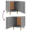 vidaXL Bedside Cabinet Grey Sonoma Engineered Wood Medium