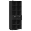 vidaXL Storage Cabinet Black Engineered Wood Large Storage Cabinet