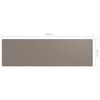 vidaXL Balcony Screen Taupe 47.2x157.5" Oxford Fabric
