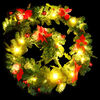 vidaXL Christmas Garland Green and red PVC 8.9ft Christmas Garland