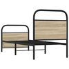 vidaXL Bed Frame Sonoma Oak Steel, Engineered Wood Small Single Durable