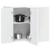 vidaXL Kitchen Wall Corner Cabinet White Engineered wood Compact