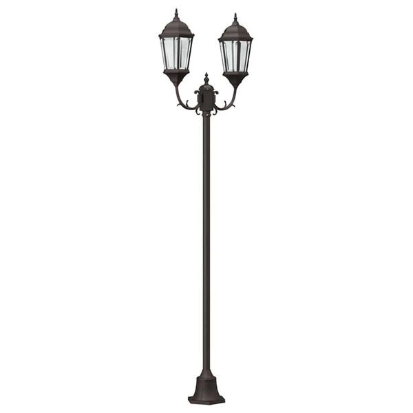 vidaXL Garden Light Bronze 26.77 x 7.87 x 92.52 in Aluminium and Glass