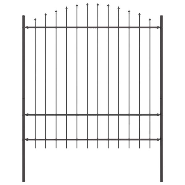 vidaXL Garden Fence 4 pcs Grey 66.93 x 84.65 in Powder-Coated Steel