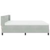 vidaXL Box Spring Bed Light Grey 78.74 x 78.74 in Polyester