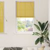 vidaXL Roller Blind with Curtains Yellow 31.50 x 62.99 in Bamboo