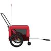 vidaXL Pet Bike Trailer Red and Black Oxford Fabric and Iron Durable