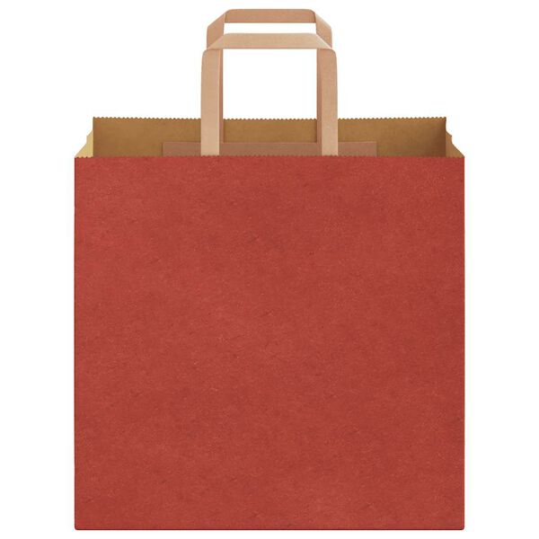 vidaXL Paper Bags 250 pcs with Handles Red 26x17x25 cm