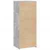 vidaXL Highboard Concrete grey Engineered wood Large Highboard