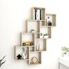 vidaXL Wall Shelf Sonoma Oak Engineered Wood Medium Wall mounting