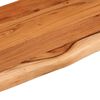 vidaXL Wall Shelf Natural Solid Acacia Wood 43.3 x 11.8 x 1.5 in Durable