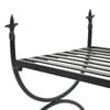 vidaXL Bench Black Metal Medium Decorative Inlays Bench Rectangular