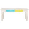 vidaXL Coffee Table White Solid mango wood Medium Decorative Inlays