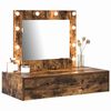 vidaXL Dressing Table Brown 32.68 x 15.75 x 27.56 in Engineered Wood