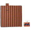 vidaXL Picnic Blanket Foldable Multicolor Plaid 78.7"x78.7" Velvet