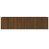 vidaXL TV Wall Cabinet Brown Oak Engineered Wood 47.2 in wide Drop-Down