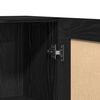 vidaXL Book Cabinet Black Oak 32.48 x 12.01 x 31.50 in Engineered Wood