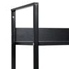 vidaXL Shelf Cabinet Black Engineered Wood, Steel Medium Shelf Cabinet