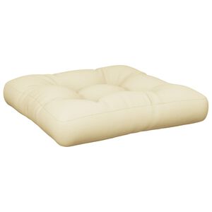 vidaXL Pallet Cushion Cream 100% polyester 9.0" x 9.0" x 1.5