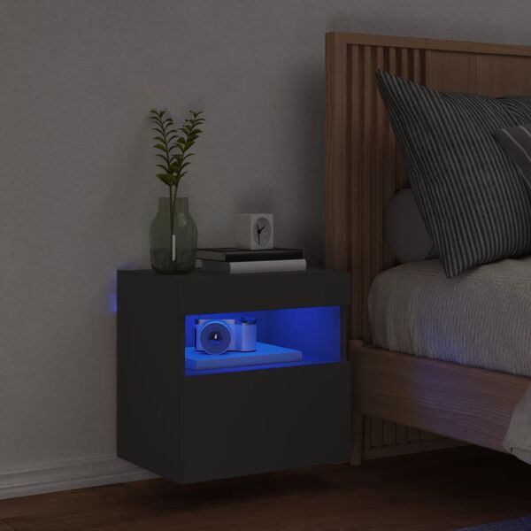 vidaXL TV Wall Cabinet Black Engineered wood Medium TV Wall Cabinet