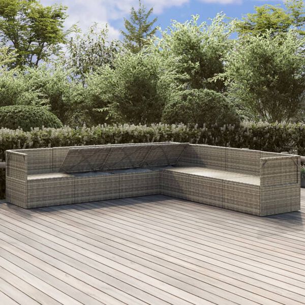 vidaXL Garden Lounge Set Grey, Dark Grey