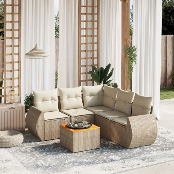 vidaXL Garden Sofa Set Beige