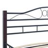 vidaXL Bed Frame Black Metal, Plywood 47.2 x 78.7 in Durable Bed Frame
