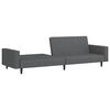 vidaXL Sofa Bed Dark Grey Velvet (100% polyester), Wood, Plastic Large