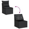 vidaXL Garden Sofa Set Black