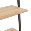 vidaXL Leaning Shelf Light brown and black Engineered wood and steel