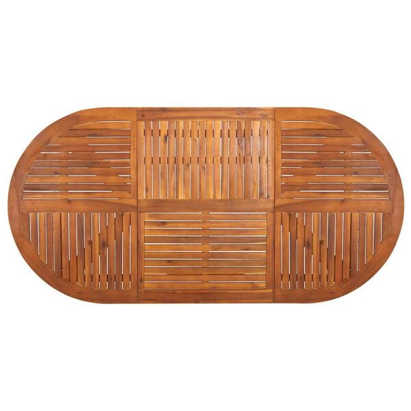 vidaXL Dining Set Black Solid Acacia Wood Tough Dining Set Rectangular