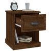 vidaXL Bedside Cabinet Brown oak Engineered wood Medium Bedside Cabinet