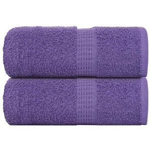 vidaXL Soap Towel Set of 2 Purple 100% Cotton Small Soap Towel