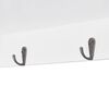 vidaXL Wall Shelf White Painted MDF, Glass Medium Wall Shelf