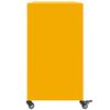 vidaXL Sideboard Mustard Yellow Cold-rolled steel Medium Rollable